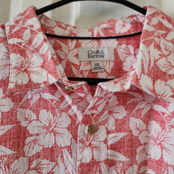 Croft&Barrow mens Hawaiian  print shirt sz xxl - Picture 2 of 4
